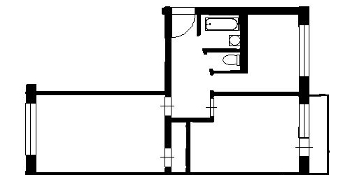 2-комн квартира улица Ушинского, 3К1