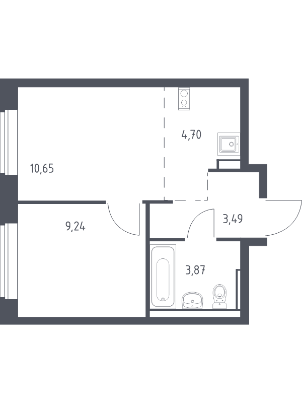 Продажа 1-комн квартиры в новостройке Егорово п., Колхозная ул.,  к. 3.1