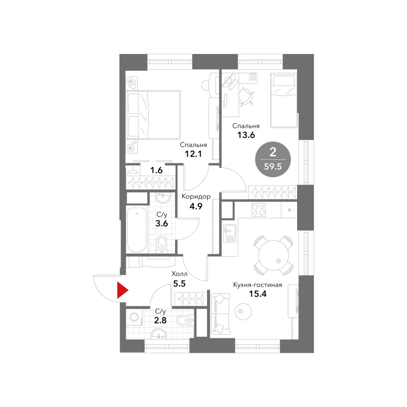 Продажа 2-комн квартиры в новостройке Москва г., Летниковская ул.,  к. 1