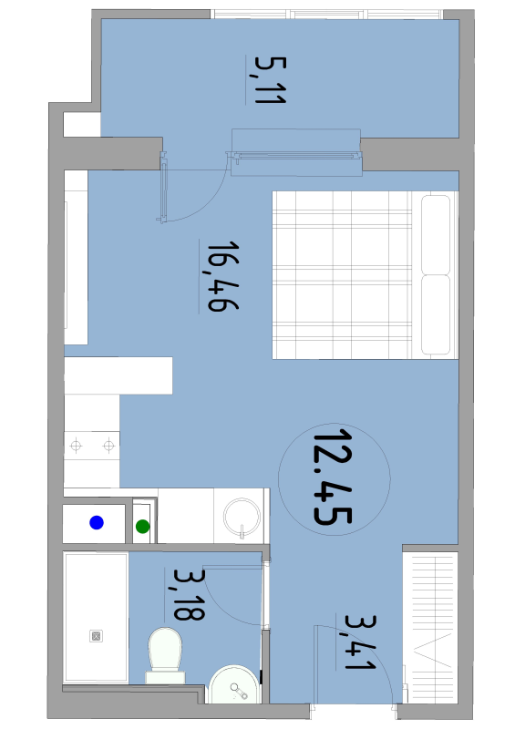 Продажа студии Санкт-Петербург г., 3-й Рабфаковский пер.,  к. 1