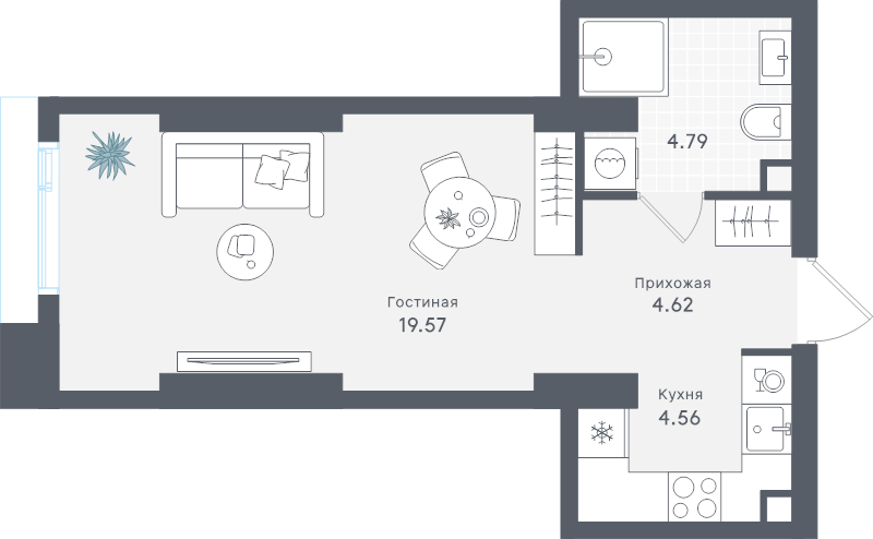 Продажа студии Москва г., Сокольнический Вал ул.,  к. 2