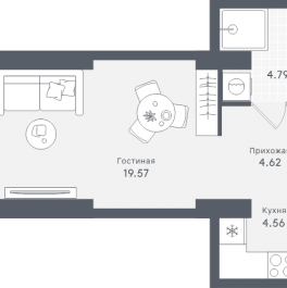 Продажа студии Москва г., Сокольнический Вал ул.,  к. 2