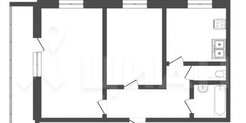 2-комн квартира Спасская Б. ул,  д. 33