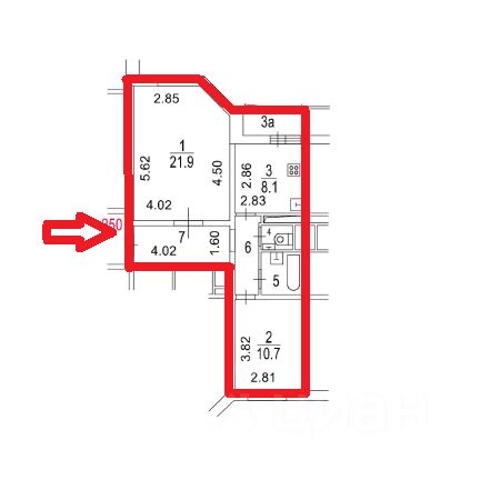 Продажа 2-комн квартиры на вторичном рынке Рождественская улица, 31