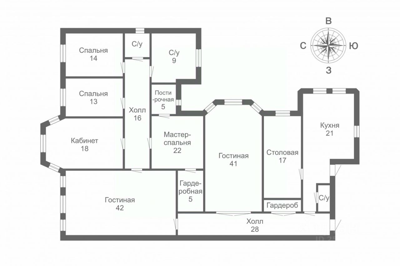 Продажа 6-комн квартиры на вторичном рынке Поварская улица, 20