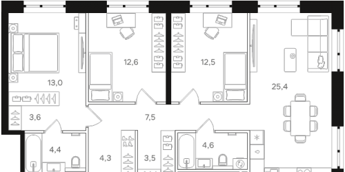 3-комн квартира Москва г., Ленинградское ш.,  к. 8.2