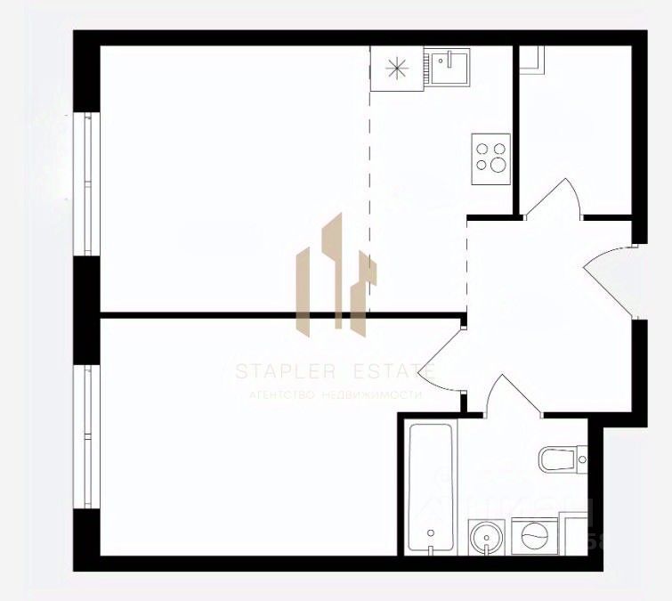 Продажа 2-комн квартиры на вторичном рынке Тессинский переулок, 1