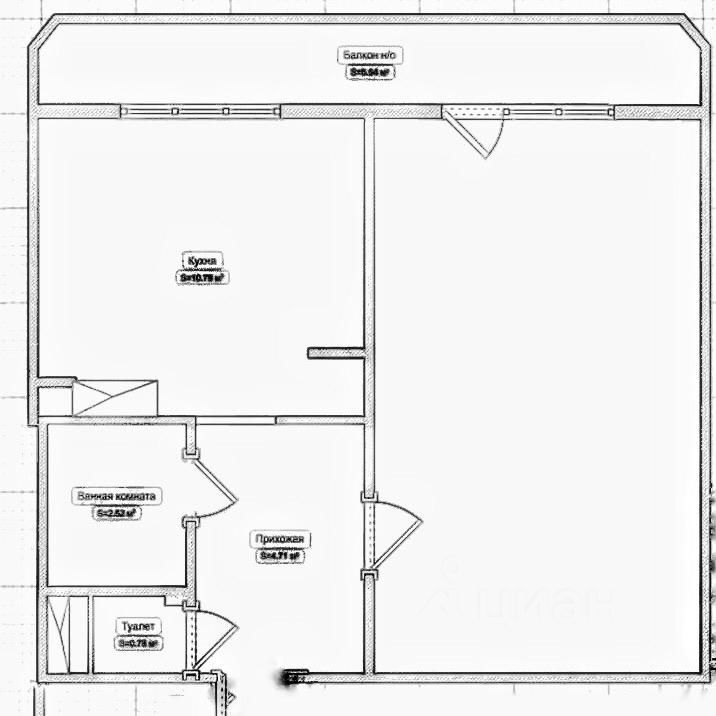 Продажа 1-комн квартиры на вторичном рынке улица Маршала Новикова, 9