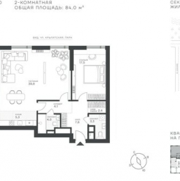 Продажа 2-комн квартиры в новостройке Крылатская ул,  д. 33 к2