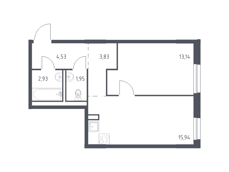 Продажа 1-комн квартиры в новостройке Новосаратовка д., Покровская Дорога ул.,  к. 1.1