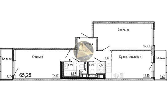 Продажа 2-комн квартиры на вторичном рынке Реки Каменки наб,  д. 3 к3 с1