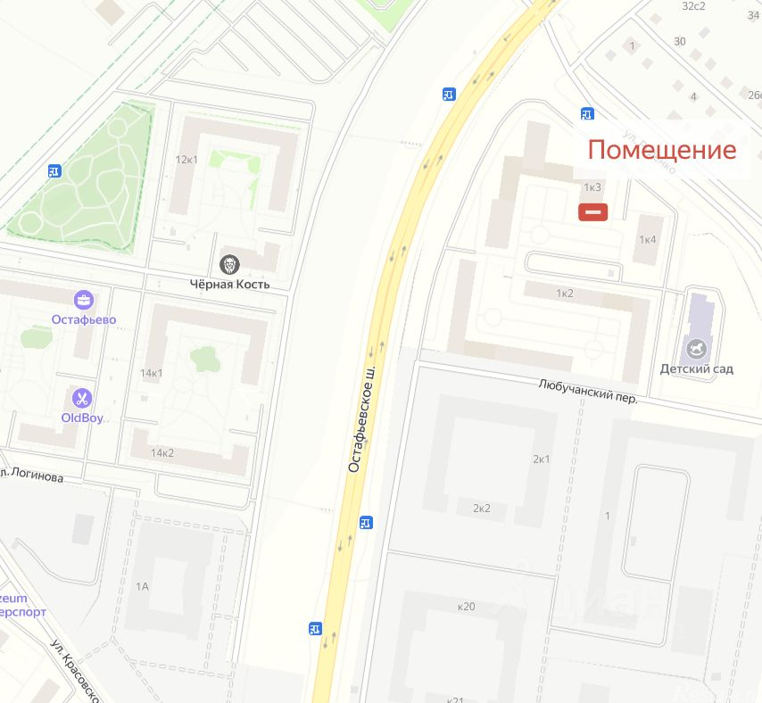 Аренда торгового помещения Любучанский пер,  д. 1 к3