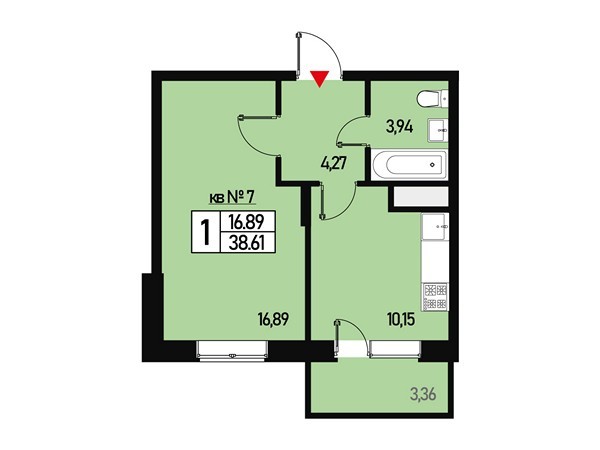 Продажа 1-комн квартиры в новостройке улица Генерала Донскова, дом 29, корпус 6