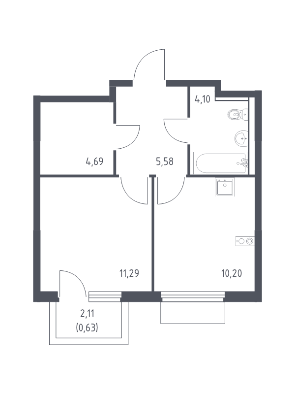 Продажа 1-комн квартиры в новостройке Мисайлово д., Молодежный б-р,  к. 18