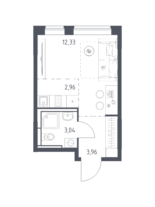 Продажа студии Богданиха д., Красная Слобода ул.,  к. 7.3
