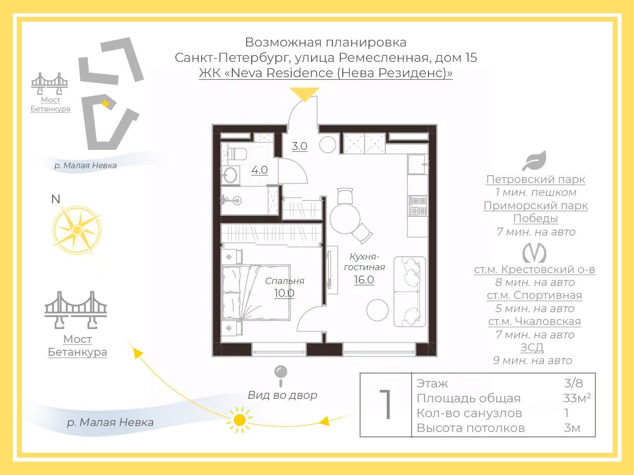 Продажа 1-комн квартиры на вторичном рынке Ремесленная улица, 15