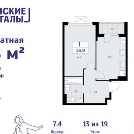 Продажа 1-комн квартиры на вторичном рынке Коммунарка п, Потаповская Роща ул,  д. 11 к1