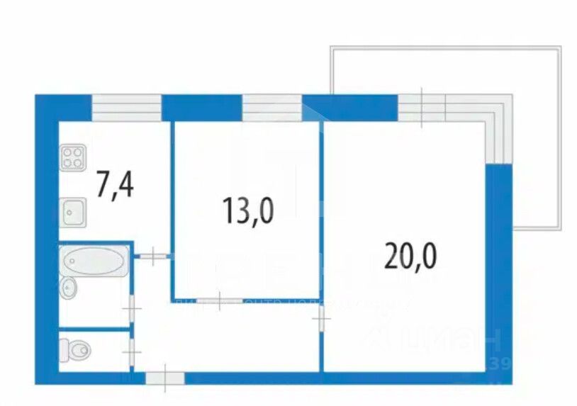 Продажа 2-комн квартиры на вторичном рынке Скобелевский проспект, 5