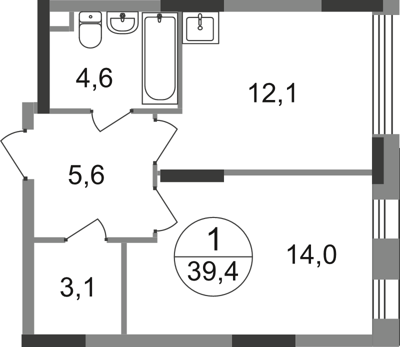 Продажа 1-комн квартиры в новостройке Рассказовка д., Бориса Пастернака ул.,  к. 13.2