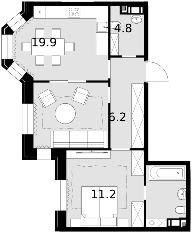 Продажа 2-комн квартиры в новостройке Москва г., Расплетина ул.,  к. 4