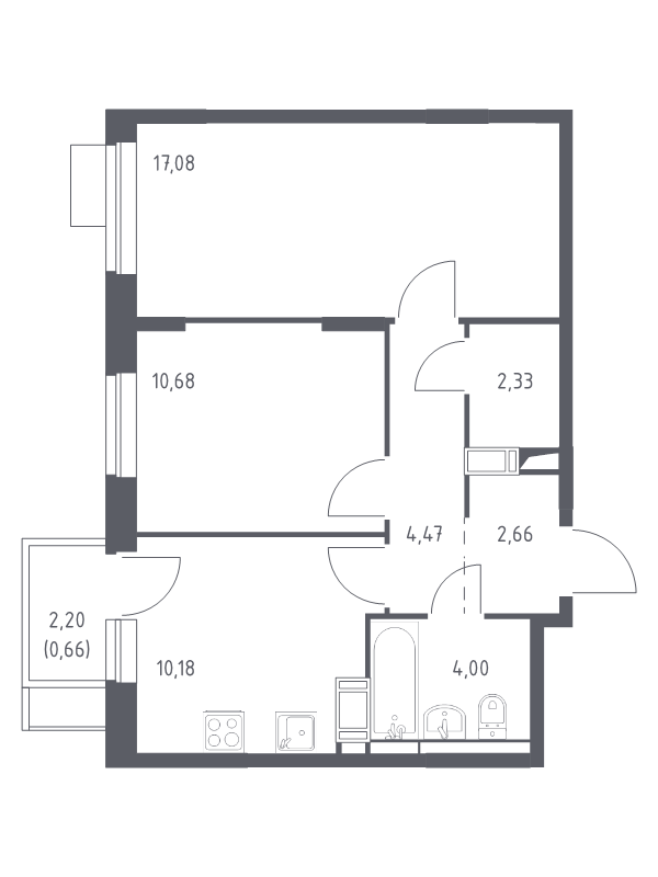 Продажа 2-комн квартиры в новостройке Юрлово д., Пятницкая ул.,  к. 2.1