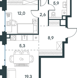 Продажа 2-комн квартиры в новостройке Москва г., Большая Почтовая ул.,  к. C
