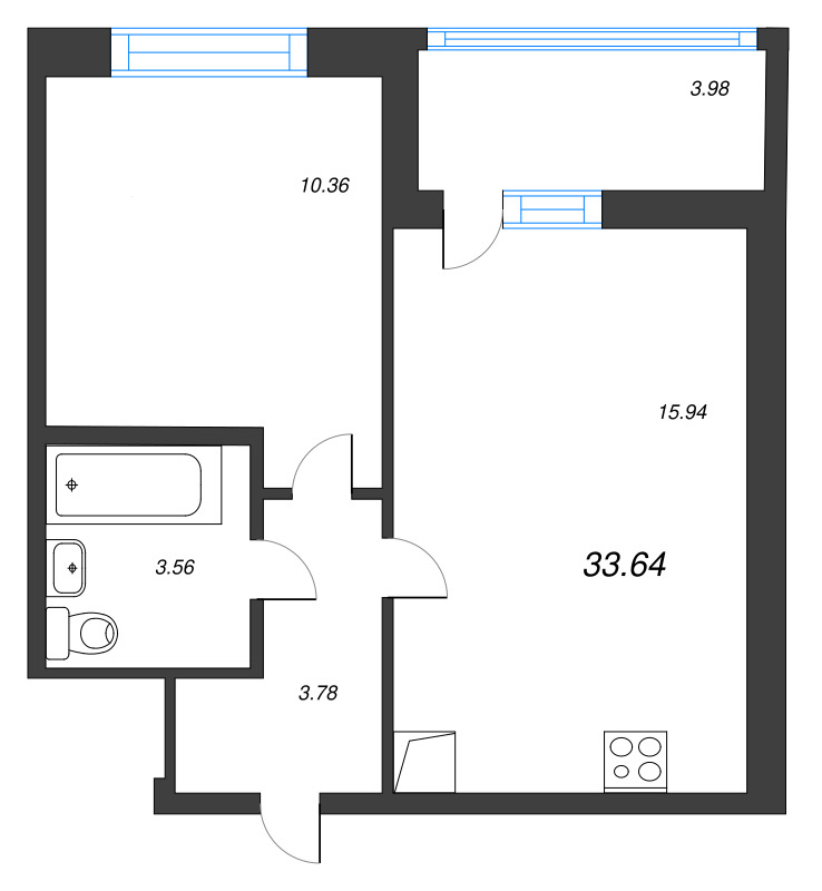 Продажа 1-комн квартиры в новостройке Новосаратовка д., Покровская Дорога ул.,  к. 12