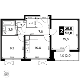 Продажа 2-комн квартиры в новостройке Москва г., Ленинградское ш.,  к. 5