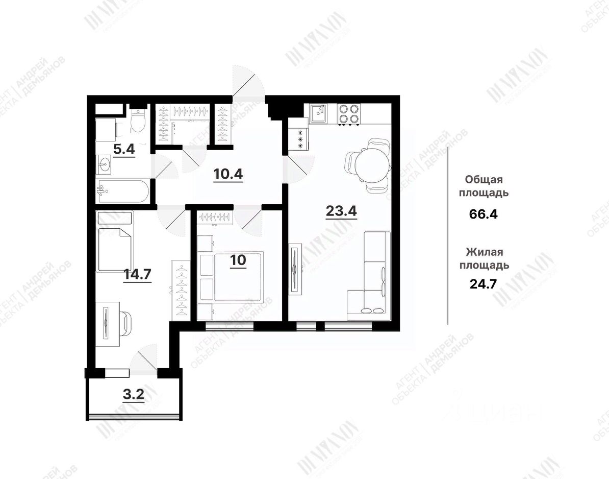 Продажа 2-комн квартиры на вторичном рынке Боровая улица, 19А
