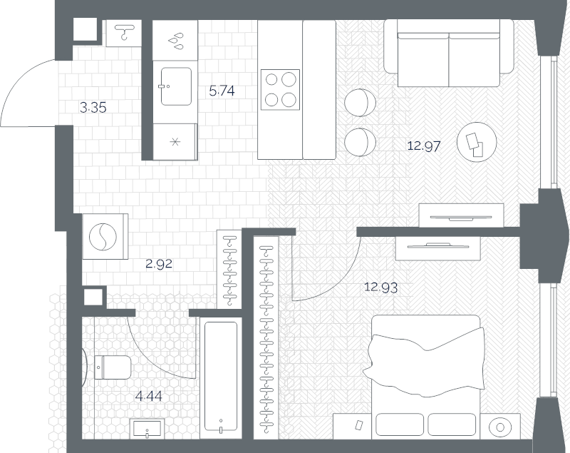 Продажа 1-комн квартиры в новостройке Веткина ул,  к. Башня-Б