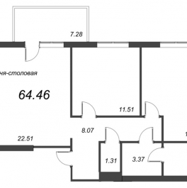 Продажа 2-комн квартиры в новостройке Всеволожск г., Дорога Жизни ш.,  к. 4.6