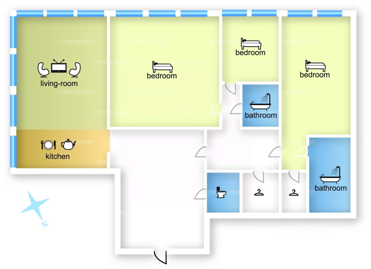 Продажа 4-комн квартиры на вторичном рынке набережная Пресненская, 8с1