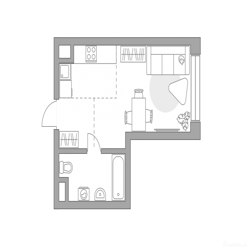 Продажа студии , улица Народного ополчения, 34