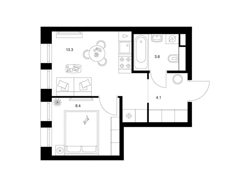 Продажа 1-комн квартиры в новостройке ул. Котляковская, корп. 2.3