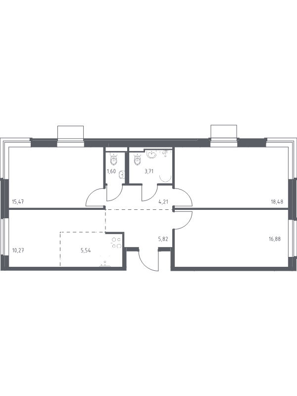 Продажа 3-комн квартиры в новостройке Марушкинское пос., Боровское ш.,  к. 9