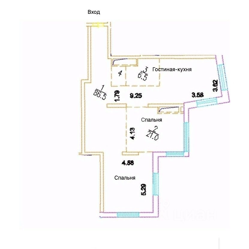 Продажа 3-комн квартиры на вторичном рынке Русаковская улица, 31