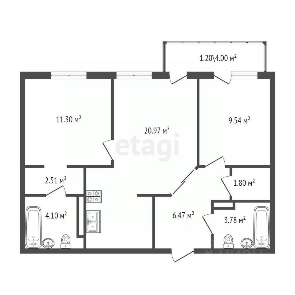 Продажа 2-комн квартиры на вторичном рынке Пушкин, улица Камероновская, 18
