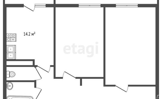 Продажа 2-комн квартиры на вторичном рынке ул Черняховского,  д. 25