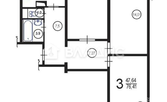 Продажа 3-комн квартиры на вторичном рынке Рождественская улица,  д. 23/33