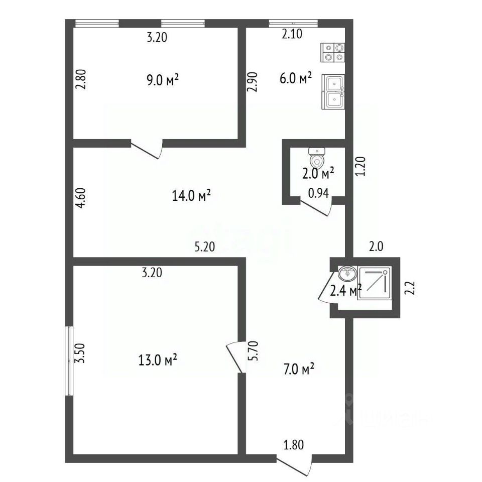 Продажа 2-комн квартиры на вторичном рынке улица Черняховского, 73