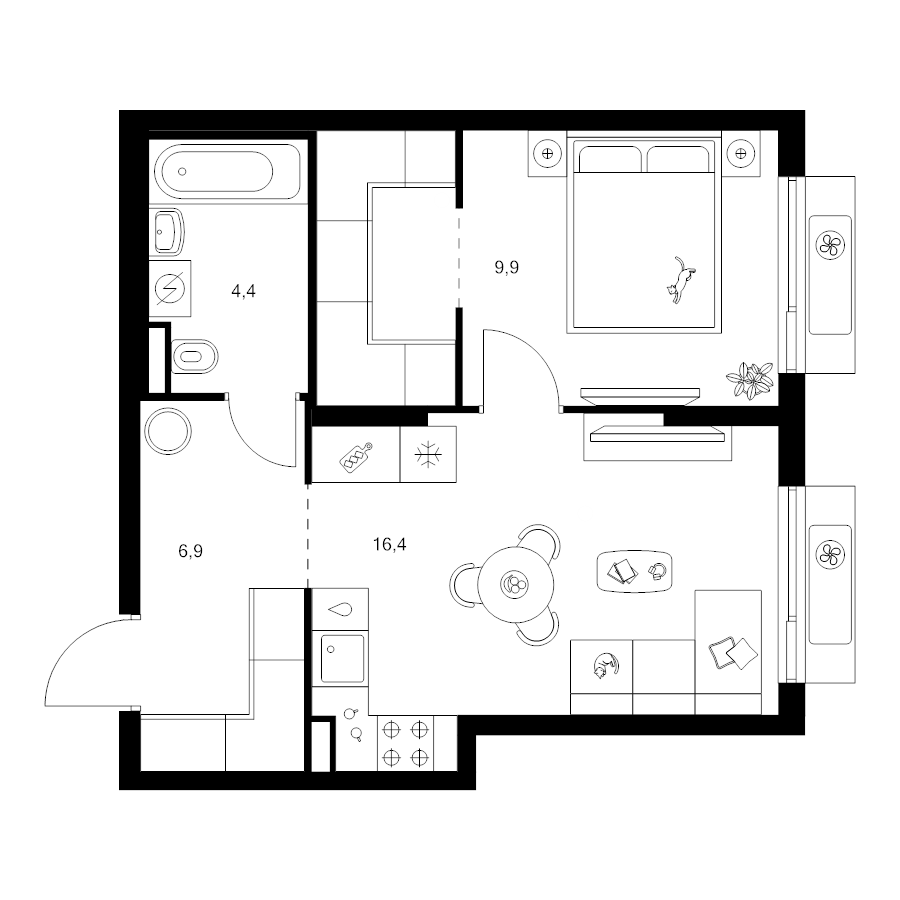 Продажа 1-комн квартиры в новостройке Москва г., Алтуфьевское ш.,  к. 1.1