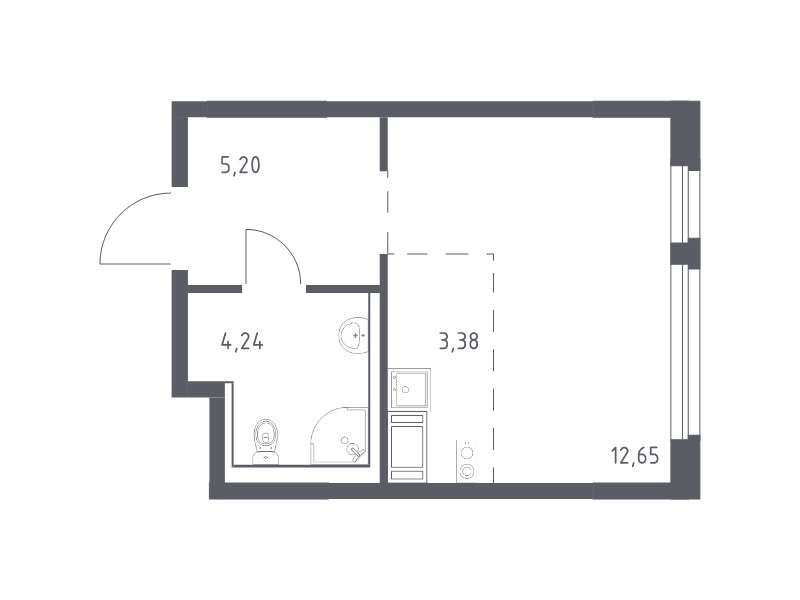 Продажа студии Колпино г., Загородная ул.,  к. 33