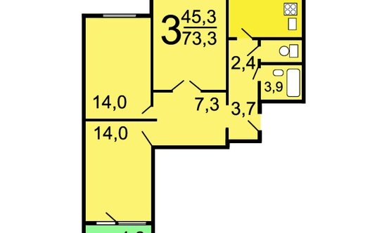 Продажа 3-комн квартиры на вторичном рынке Голубинская улица,  д. 29 к3