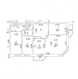 Продажа 3-комн квартиры на вторичном рынке улица Удальцова,  д. 5 к3