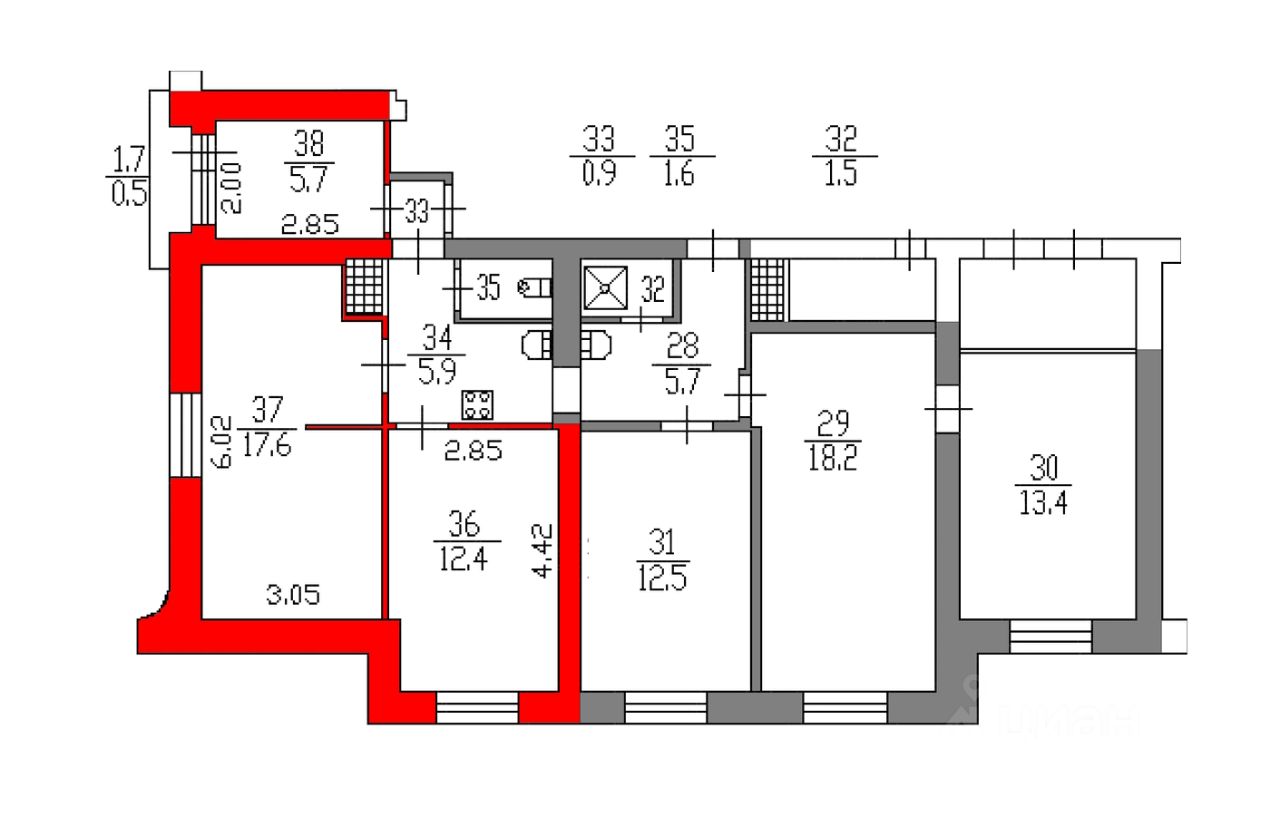 Продажа комнаты улица Руставели, 37