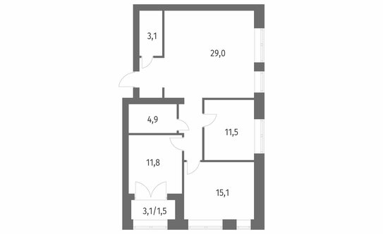 Продажа 3-комн квартиры на вторичном рынке улица Академика Константинова,  д. 1 к1 с1