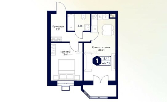 Продажа 1-комн квартиры на вторичном рынке Озерецкое, б-р Радости,  д. 10