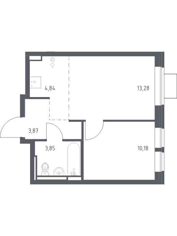 Продажа 1-комн квартиры в новостройке Богданиха д., Красная Слобода ул.,  к. 7.2
