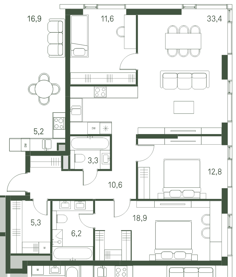 Продажа 3-комн квартиры в новостройке Москва г., Волоколамское ш.,  к. 2.1