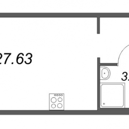 Продажа студии Санкт-Петербург г., Пионерская ул., к. 1 Продажа студии Санкт-Петербург г., Пионерская ул., к. 1